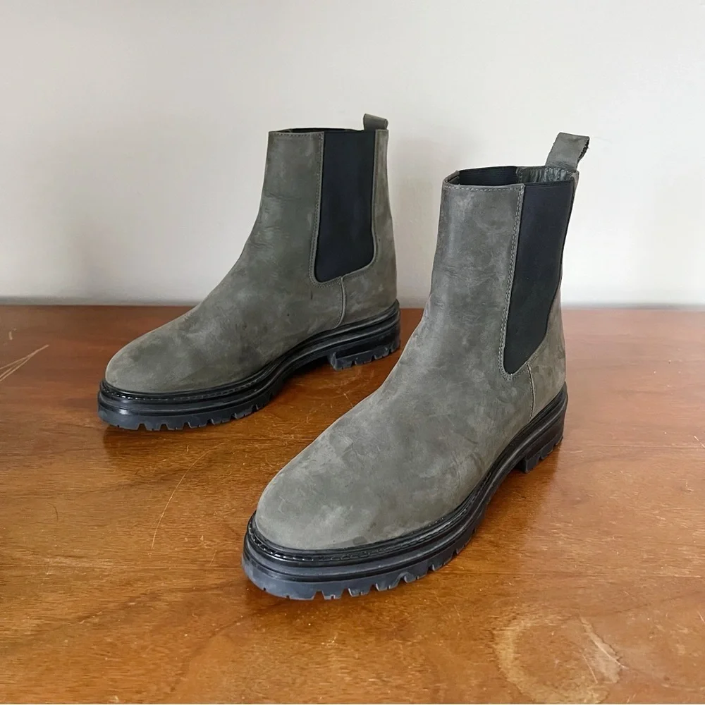 Jenni Kayne • Brooklyn Lug Boot chelsea ankle chunky Forest green
